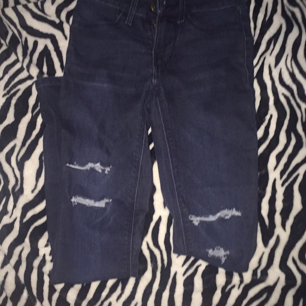 Dark Blue Ripped Jeans